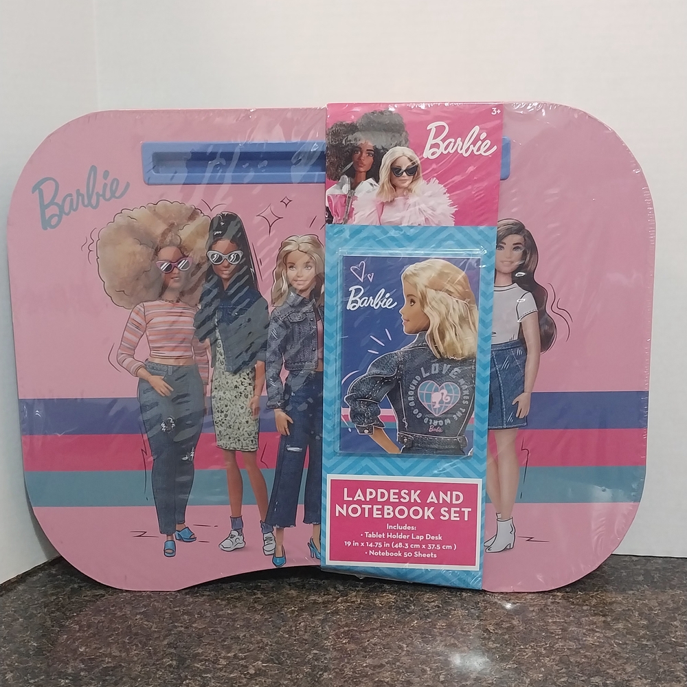 Barbie Lapdesk and Notebook Set